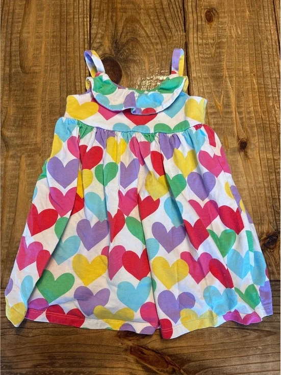 Gymboree Girls Heart Print Cotton Dress 3T Children's Summer