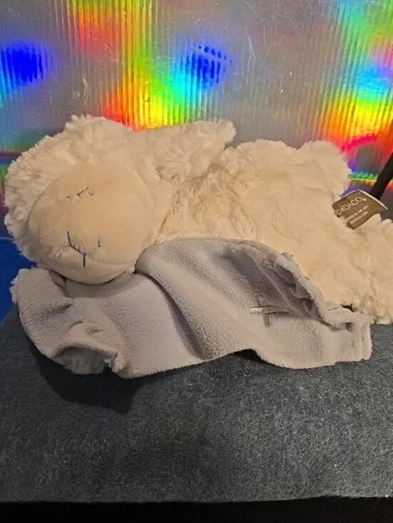 7226 Nat and Jules Plush Lamb Blue Blanket 