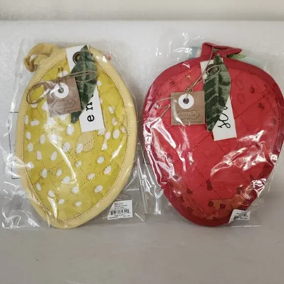 NWT Mudpie Strawberry & Lemon Fruit 7×7