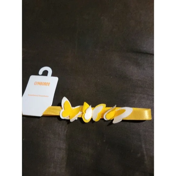 Gymboree yellow and black butterfly headband nwt