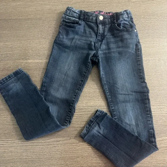 Gymboree Girls Jeans Super Skinny Size 12 Adjustable Waist Blue Denim