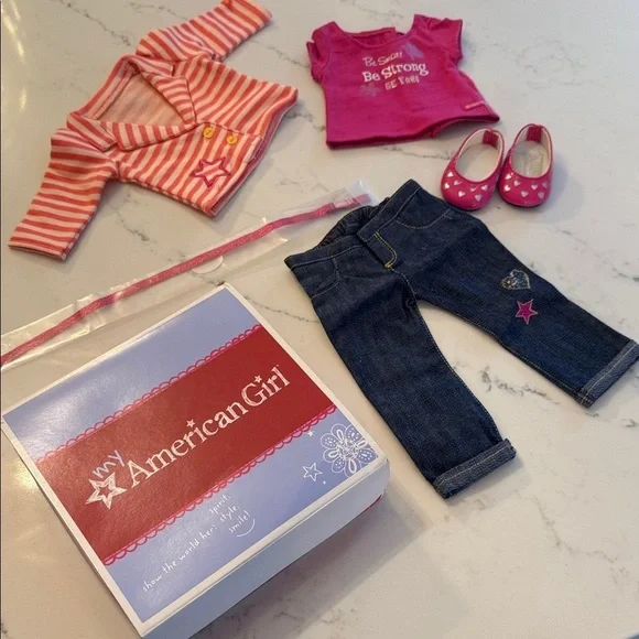 American Girl Doll Bright Stripes Outfit Set - New in box