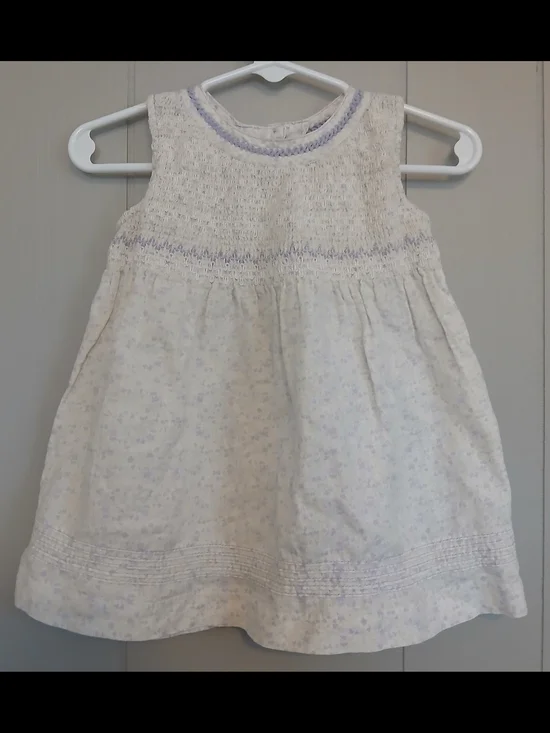 Gymboree Girls 6-12 Months Purple Smocked  Dress