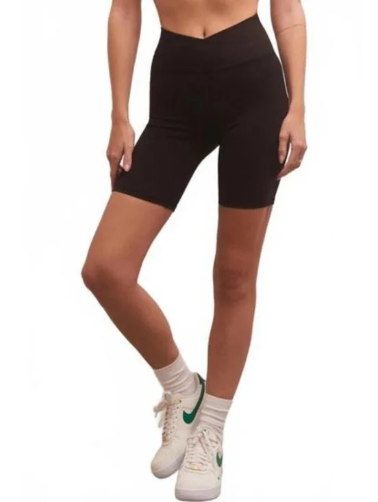 NWT Z Supply Black Crossover Rib Bike Shorts Small