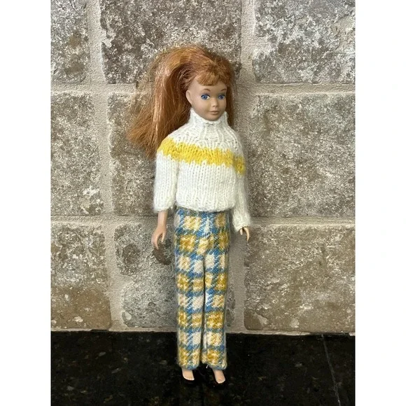 1963 Vintage Barbie's Sister‎ SKIPPER Doll RED Hair Japan foot stamp