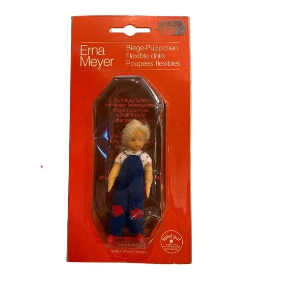 Erna Meyer Flexible Doll Biege-Püppchen Handmade Western‎ Germany Vintage Blonde