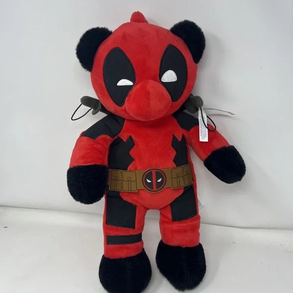 Build A Bear Marvel Comics Deadpool Plush Bear With Both Swords