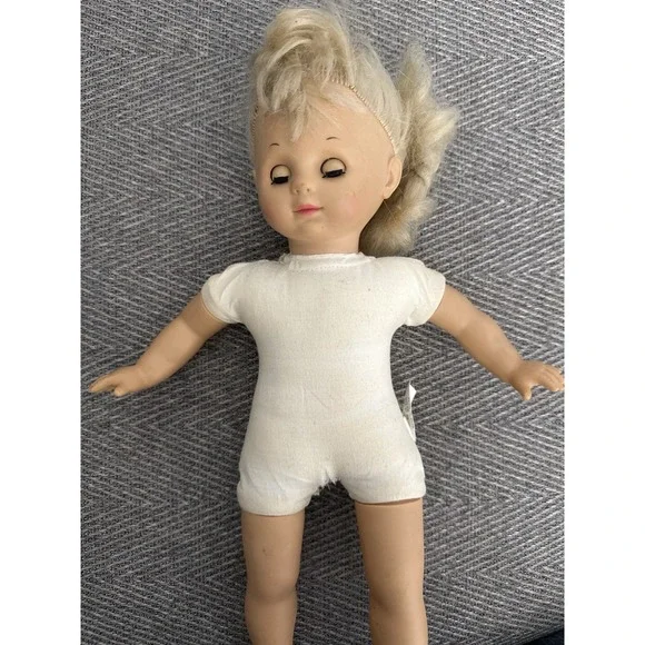 Simba Baby Doll Kids 12 Inch Blonde‎ Blue Sleep Eyes Good Soft Body Vintage