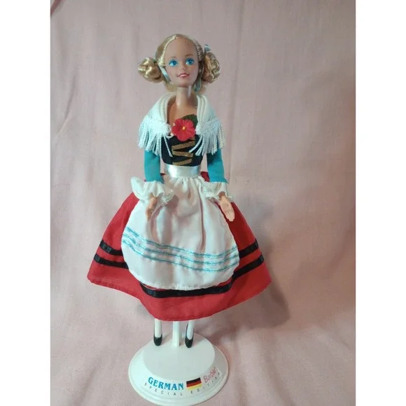 1994 Barbie Dolls of the World German Special Edition #12698 w/ Stand