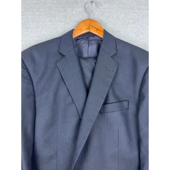 Brooks Brothers 1818 Madison Suit‎ Mens 43R 36x29 Navy Saxon Wool Herringbone