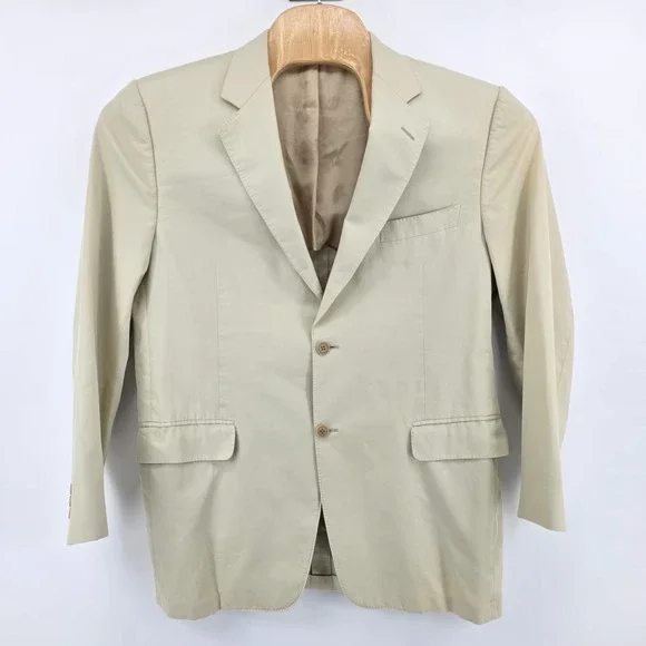 canali holt renfrew beige blazer cotton Men Sz 44 Unstructured