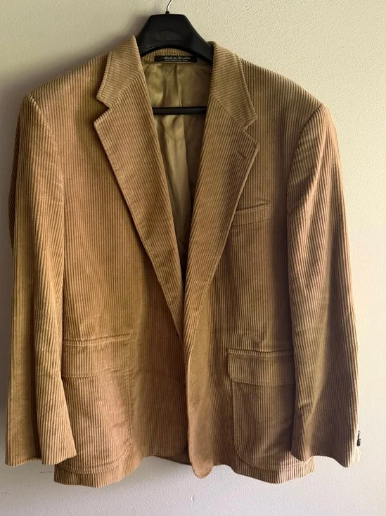 Vintage Sutter and Grant‎ Sport Coat Mens Corduroy Blazer Size 48L Elbow Patches
