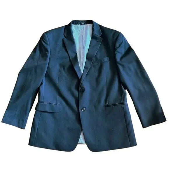 Tommy Hilfiger Blazer Men’s Size 46 R Grey Pin Stripe Suit Jacket Wool‎