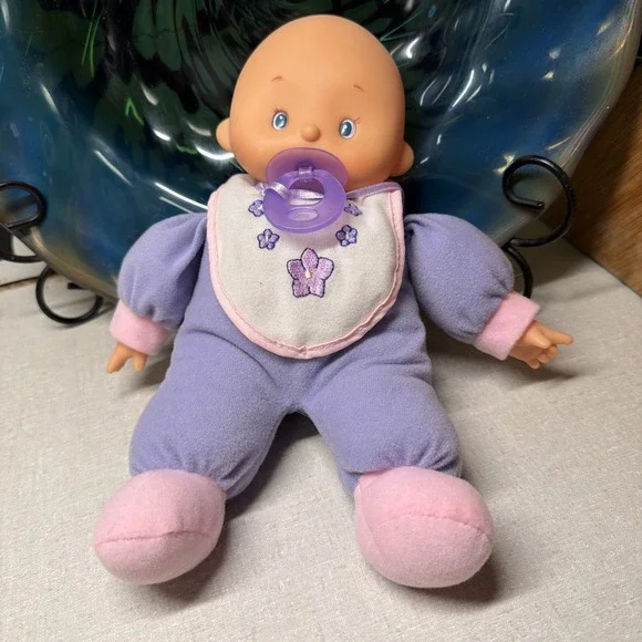 Cititoy Soft Cloth Baby Doll Vinyl Head Brown Dog Outfit Vintage 10