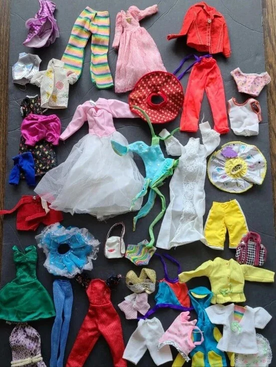 Vintage Doll Clothes Lot - Mixed Colors