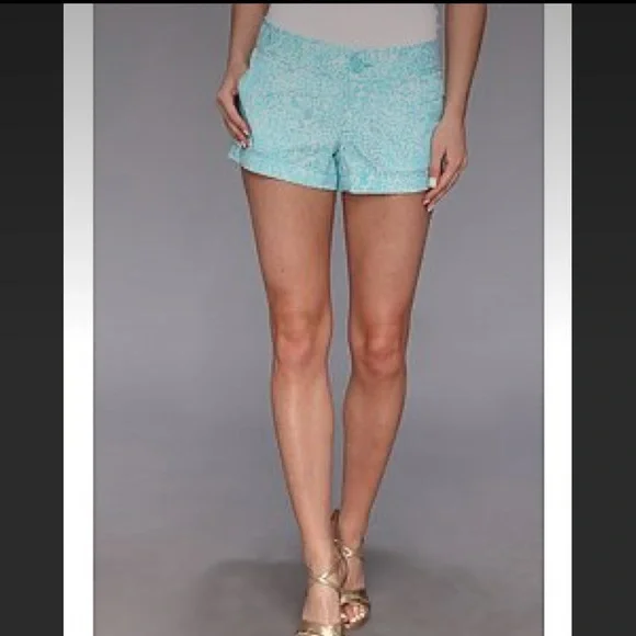 Lilly Pulitzer Women’s Shorely Blue Ice Cake The‎ Walsh Short Size 2