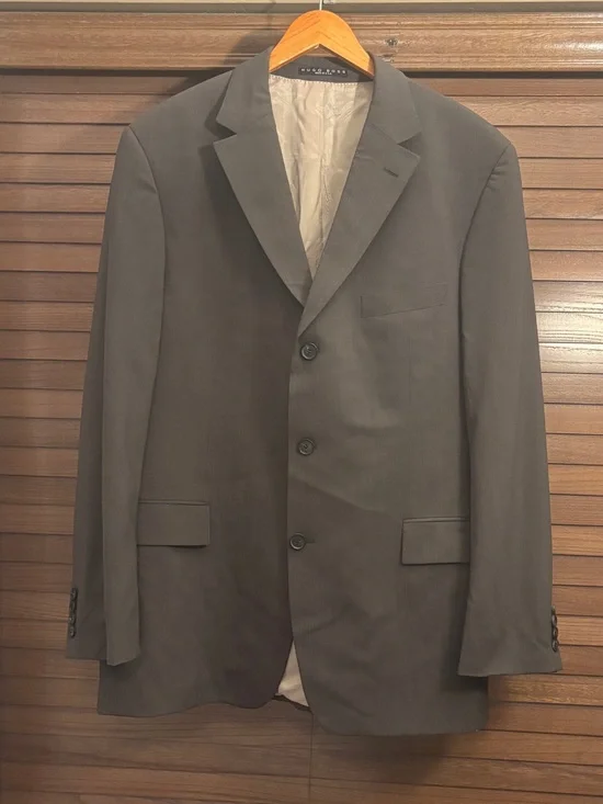 Hugo Boss Rossellini Movie Blazer 46R Cerruti 1881 Virgin Wool USA Gray