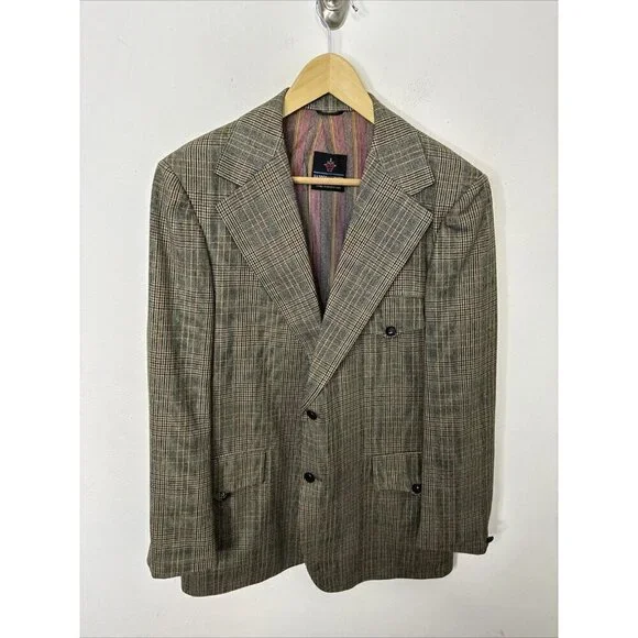 Vintage 70’s‎ Harrodale Tweed Blazer Gray Green Men 42 Woodwards WKRP Herb