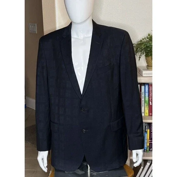 David Donahue Blue Wool Sport Blazer‎ Jacket Made in Canada
