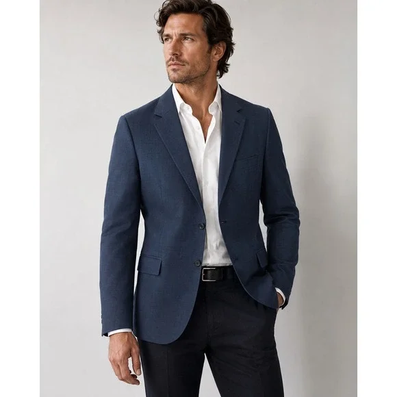 Dolce & Gabbana Blazer Mens 42L Blue Two Button Sport Coat Made in Italy Luxury