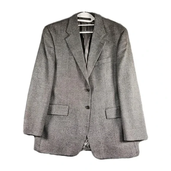 Chaps Ralph‎ Lauren Men's 43 Lambswool Tweed Blazer Brown Tooth Over Check Vtg