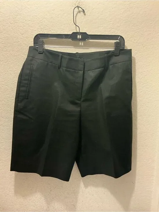 Lafayette 148 New York Black Tailored Bermuda Shorts size 10