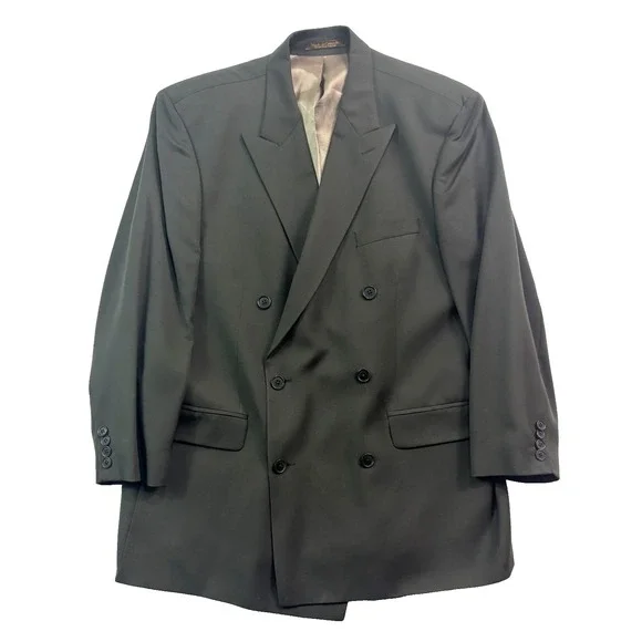 vtg 90s‎ Ralph Lauren 43S Olive Green Blazer Jacket Double Breasted Sport Coat