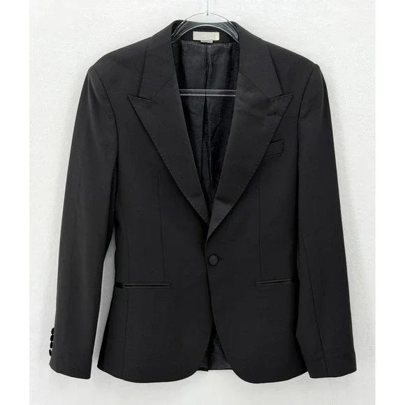 Noak Blazer Mens 36S Black Tuxedo Formal Suit Jacket Wedding Prom Occasion Event