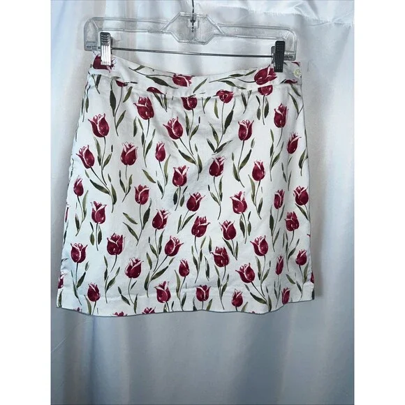 Vintage Ep Pro Women’s Golf Skort All Over Red Tulip Floral Print Size 4 Sports