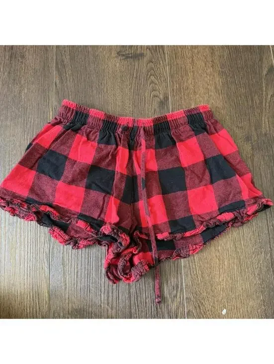 Women's Red and Multi Shorts