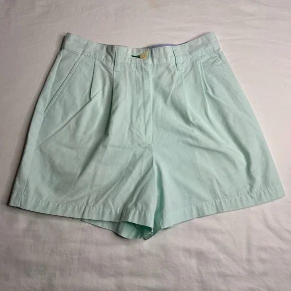 Tommy Hilfiger Mint Green High Waisted 4.5 Inch‎ Inseam Shorts Womens Size 8