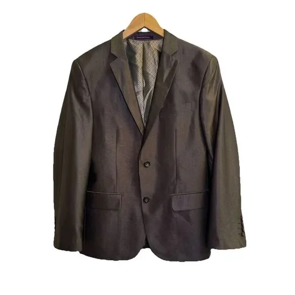Vinci Sport Coat Blazer Jacket Mens Size 36S Brown Designed In‎ Italy