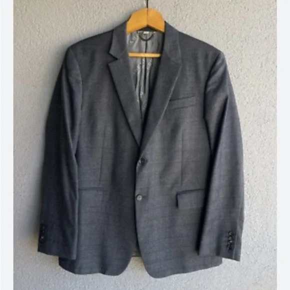 Vintage‎ Burberrys wool plaid blazer jacket 48 regular EUC