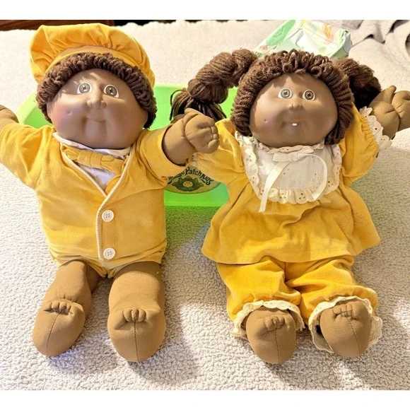 Cabbage Patch Kids Vintage African American  Twins Carriage Basket  B HM5 G HM20