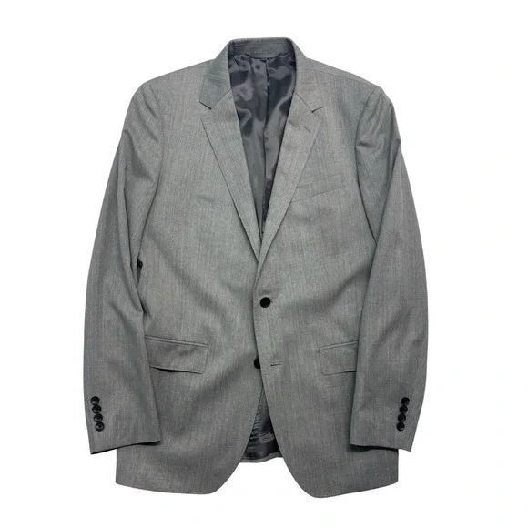 Bonobos‎ 42L Gray Soft Shoulder Wool Blazer Jacket Sport Coat Italian Fabric