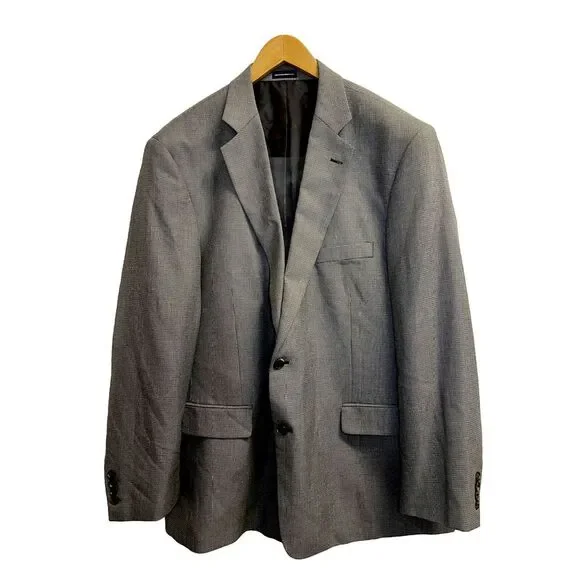 Stafford Mens Gray Wool BIG & TALL Classic Fit Sport Coat Blazer Jacket SIZE 48L