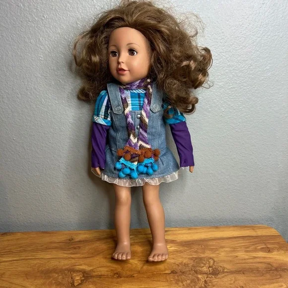 Adora Amazing‎ Girls Ava Doll Dressed Brown Hair Scarf 18