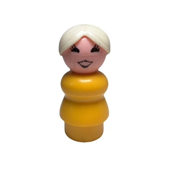 Vintage, Fisher Price Little People. Yellow Dress Woman, 2