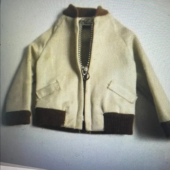 VTG KEN DOLL BEIGE ZIP UP JACKET