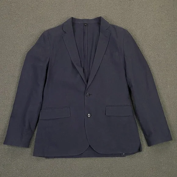 J.Crew Ludlow Blazer Mens 38S Blue Linen Cotton Somelos Unstructured Jacket NEW