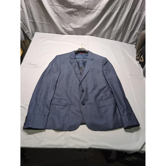 Hugo Blazer Mens 46E Blue Super 100‎ Suit Jacket Sport Coat Classic Dress Wool