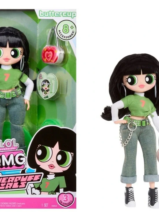 L.O.L. Surprise! Buttercup Doll in Green Top & Denim Jeans - Black Hair