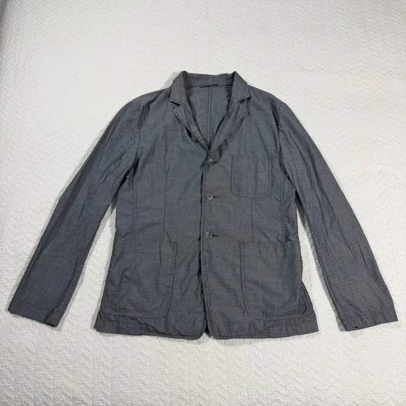 Save Khaki‎ United SKU Mens M Blazer Cotton Lightweight USA Gray Unstructured