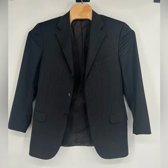 Corneliani Mens Gray Blazer‎ Extrafine Virgin Wool Super 110's Sport Coat US 48R
