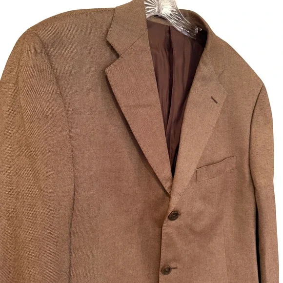 Arnold‎ Brant Classic Bamboo Blazer Sport Coat Men's 42R Brown Business Casual