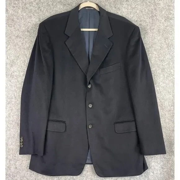 Pal Zileri Cashmere Blazer Sport Coat‎ Mens 56IT 46US Blue 3 Button Italy Made
