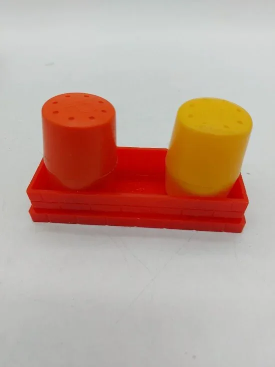 Vintage Fisher Price Fun With Food Salt & Pepper Shakers Yellow & Orange