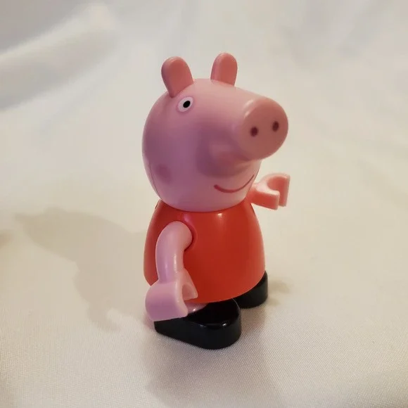 Peppa Pig Figure Toy Kids‎ Red Dress Black Shoes Plastic Collectible