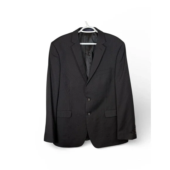 Ralph Lauren Men's 46L Black‎ Pinstripe Wool Suit Jacket Blazer Dillard's