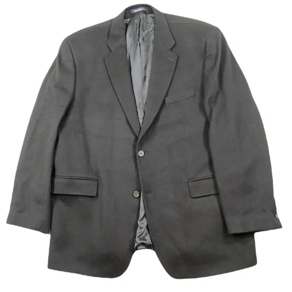 Ralph‎ Lauren Cashmere Sport Coat Mens 48R 50R Black Extremely Soft Blazer